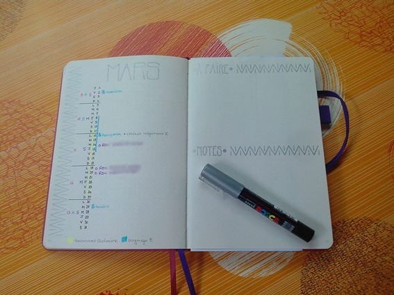 mise en page minimalist monthly log bullet journal