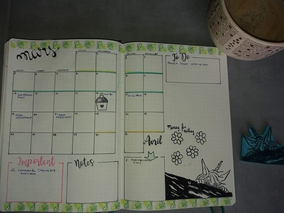 bullet journal - monthly