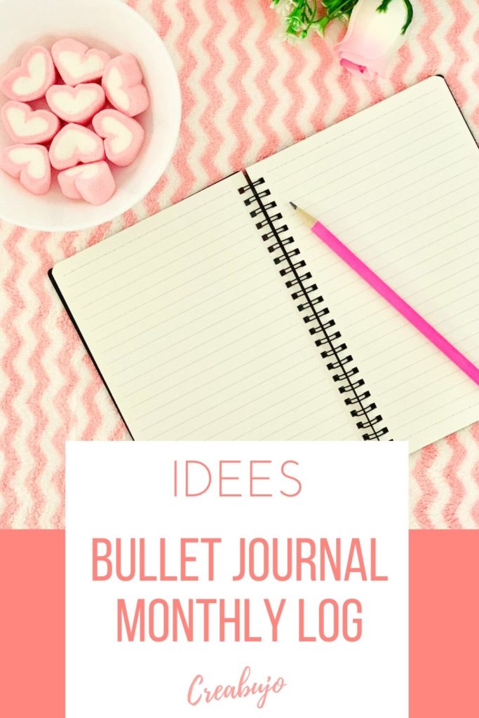 idées monthly log bullet journal